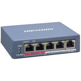 Resim Hikvision DS-3E1105P-EI 4 PORT 10-100 4 PORT POE+ 65W Yönetilemez Switch 