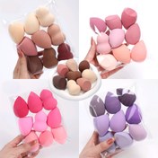 Resim 6 Adet Çok Renkli Makyaj Blender Süngerleri - Lateks İçermez, Islak ve Kuru Uygulama için Çift Kullanım, Fondöten, BB Kremi, Konsealör, Allık & Göz Farı için Mükemmel, Karışık Tonlar (Bej, Pembe, Kahverengi, Mor), Güzellik Aksesuarı, Canlı Güzellik Araçları, Lateksiz Makyaj 
