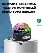 Resim teknodayım Taşınabilir RGB Disko Topu Bluetooth ve Uzaktan Kumanda Özellikli 