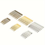 Resim 10 adet MINGXUAN Saç Tarak Pençeleri, 5/10 Dişli DIY Metal Saç İğneleri, Demir El Sanatları Aletleri, Kaplama Yok, Moda Temalı Takı Yapım Parçaları ve Aksesuarlar için Düğün Saç Takıları 