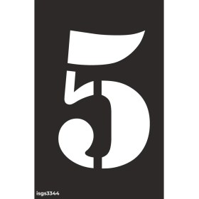 Resim İsg Tabelam 13x20cm/kompozit/5 Rakamı Boyama Şablonu Set 2 
