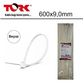 Resim Tork Trk 600 9,0mm Beyaz 100lü Kablo Bağı 86560 