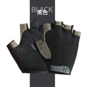 Resim Liangduo Shop Siyah Stil Xl Boyutu Yarım Parmak Eldiven Gym Fitness Kaymaz Kadın Erkek Jel Ped Eldiven Guantes Spor Bisiklet Parmaksız Eldiven Bisiklet Aksesuarları (Yurt Dışından) 