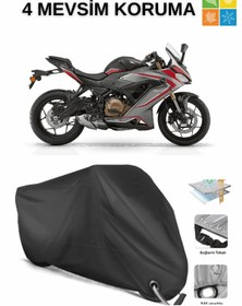 Resim AutoEN RKS SRK250RR DAYANIKLI KİLİT UYUMLU SU GEÇİRMEZ MOTOSİKLET BRANDASI-SİYAH 