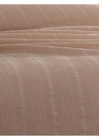 Resim Tek Kişilik Waffle Pike 160x230cm, %100 Pamuk, Petek Tasarım, Bej Bej 