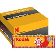 Resim Kodak KAAHZ-8+4 Super Heavy Duty Çinko Karbon Shrink AA Kalem Pil 12 x 10'lu Kodak