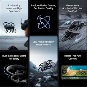 Resim DJI Avata 2 Fly More Combo (Single Battery)- 26 Dakika Uçuş Süresi, 4K 60 FPS Çekim, Gri 