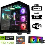 Resim Xaser Sword X32 Pro Ryzen 7 5700X 64GB Ram 2tb M.2 Nvme SSD 8gb RTX4060 Sıvı Soğutmalı Oyuncu Bilgisayarı 