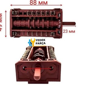 Resim Ankastre Fırın Komütatör - Beyaz & Kahve - 3570598015 - 807180502 