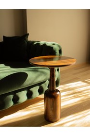 Resim By Trend Ahşap orta zigon fiskos çiçeklik yan sehpa 