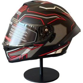 Resim WOSEN Ws-602 Güneş Gözlüklü Full Face Kask (Şeffaf Vizörlü) MATT BLACK K1 (602) 