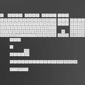 Resim Leaven Mekanik Klavye Keycap -136 Tuşlu Beyaz Opal Tuş Takımı 