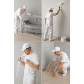 Resim Hışır Örtü, Toz Geçirmez, Su Geçirmez, Dış Mekan Koruma Örtüsü, Boya Koruma, Bahçe, Badana, Şantiye, Zemin Koruyucu Kaplama, Branda (30 M²) 