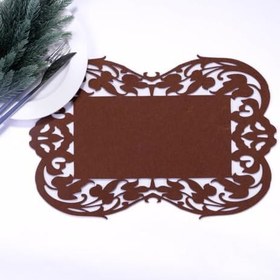 Resim Bimotif Kahverengi keçe amerikan servis, flower - 27x44 cm 2 adet 