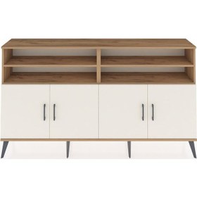 Resim Arges Konsol 6 Raflı 4 Kapaklı 176x30x99 Çam-aytaşı/antrasit Çam-aytaşı/antrasit 