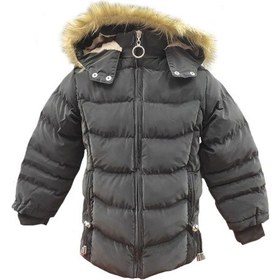 Resim Life For Moda Kız Çocuk İçi Peluş Astarlı Çıkarılabilir Kapüşonlu Su Geçirmez Mont Kaban 3021 Siyah 