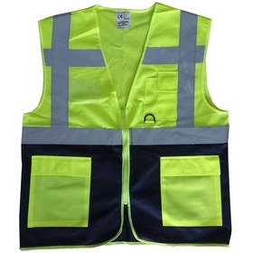 Resim Yönetici İkaz Yeleği Sarı/lacivert L Beden 