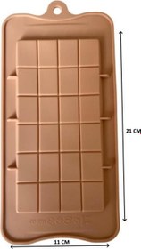 Resim SİLİKON ÇİKOLATA KALIBI DİKDÖRTGEN ŞEKİLLİ 21*11 CM 