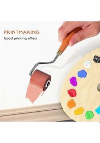 Resim Brayer Rulo Boya Fırçası Mürekkep Aplikatörü Baskı Yapımı İçin Alet 3 Adet 