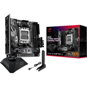 Resim Rog Strıx X870-I Gamıng Wıfı Amd X870 Am5 Ddr5 8400 HDMI 2xusb4 2x M2 Usb3.2 Wifi 7 + Bt Aura Rgb 2.5gbit Lan Mini Itx 10+2+1 Güç Aşamaları, Çift Usb4, Rog Strix Hıve Iı Anakart 
