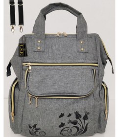 Resim Bebek Bakım Çantası Organizatör Fonksiyonel Lüx Anne Bebek Bakım Sırt Çantası Gri Gri 