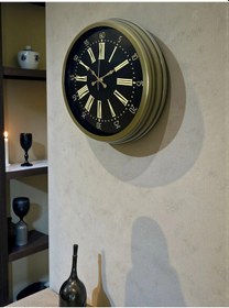 Resim 40 Cm Metal Antik Roma Eskitme Duvar Saati Çok Renkli 