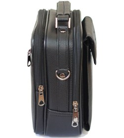 Resim Erkek Siyah Deri Çelik Kasalı Telefon Bölmeli El Ve Omuz Çantası (539615540) 