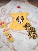 Resim Kız Bebek Disney Mickey & Minnie Bisiklet Yaka Pijama Takımı 