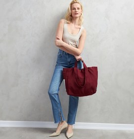Resim Vina Bordo Kanvas Çanta Büyük 