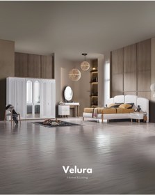 Resim Boerno Yatak Odası Takımı Dolap + Şifonyer + Komodin + Karyola 