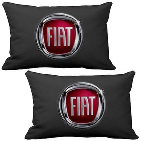 Resim Fiat 2 Li Lüks Araç Boyun Yastığı 5 Renk Ahşap Anahtarlık 