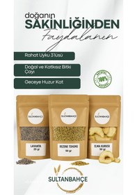 Resim Rahat Uyku 3'lüsü - Rezene Tohumu - Lavanta Tohumu - Elma Kurusu - Doğal - Katkısız 