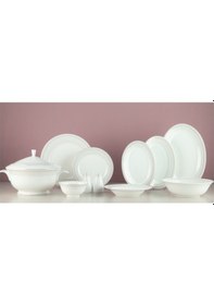 Resim Evaliza Charm Gold 60 Parça Yemek Takımı Beyaz - Gold 