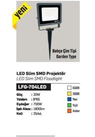 Resim Lightson 20w Led Projektör Bahçe Çim Tipi 