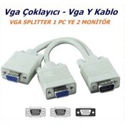 Resim Vga Y Kablo Vga Kablo Çoğaltıcı Çoklayıcı Splitter Hub Diğer