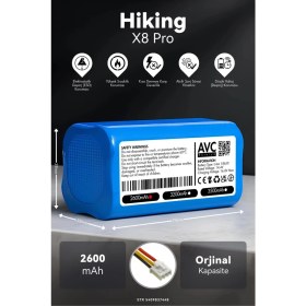 Resim Hiking X8 Pro 2600MAH Robot Süpürge Bataryası - Maksimum Ömür, Güvenli Şarj Koruması 