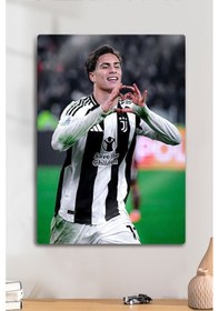 Resim Metal Baskı, Kenan Yıldız Juventus, Kalp - Parlak Dekoratif Sporcu Duvar Tablosu, Sporcu 