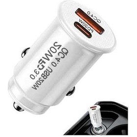 Resim Ulzyvf Şarj Pd20w Noktalı Hızlı Çift Usb Bağlantılı Araç Şarj Adaptörü - Tq 
