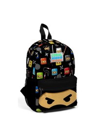 Resim Coral High Kids Siyah Ninja Desenli İki Bölmeli Yuva Sırt Çantası 
