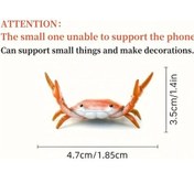 Resim Chenkestoreone Eğlenceli Yengeç Kalemlik Kırmızı Telefon Gözlük Diş Fırçası Tutucu Kırmızı 