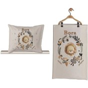 Resim Pia Baby Gl 1909-11 Isme Özel Bebek Battaniye Yastık Seti Çok Renkli 