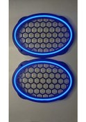 Resim Hoparlör Kapağı Oval 20 Cm Ledli 2'li Takım - Mavi 