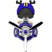 Resim Honeybeeshop Mavi Geyik Sevimli Pilot Ayı Baş Sallayan Araba Gösterge Paneli Süsü Dayanıklı Plastik 