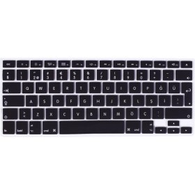 Resim Arabulalaca Apple Macbook Air 13.3" 2017 A1466 - A1369 Silikon Klavye Koruyucu Türkçe 