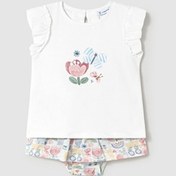 Resim Mayoral Kız Bebek Etek Ve Kelebekli Tişört Takım 1984 Pembe 