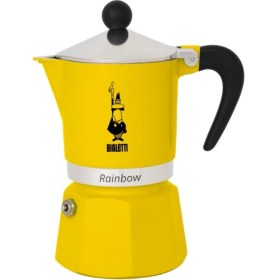 Resim UltraMint Renkli Sarı Metal Mokapot, 3 Cup, Şık ve Pratik Kahve Demleme Aracı 