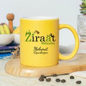 Resim İsme Özel Sarı Ziraat Mühendisi Sarı Kupa Bardak 