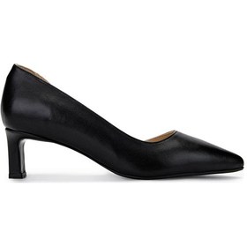 Resim Tamer Tanca Kadın Hakiki Deri Siyah Topuklu Ayakkabı 492 56251 Bn Ayk Y25 Sıyah Siyah 