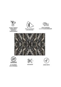 Resim Tink Kendinden Yapışkanlı Siyah Sıralı Desenli Pvc Panel 41x62 Cm 