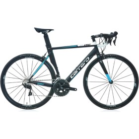 Resim Carraro Race 062 Aero - 28 Jant 22'' 56CM ( L ) Kadro 22 Vites Yol Bisikleti - Mat Siyah Beyaz Turkuaz 